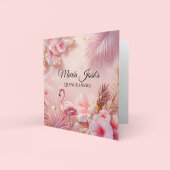 Tropische Flamingo Quinceañera, op maat gemaakt Kaart