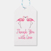 Tropische Flamingo Roze Dank u bruiloft gunst Cadeaulabel (Voorkant)