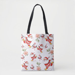 Tropische Flamingo Sinterklaas Kerstpatroon Draagtas