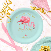 Tropische Flamingo Sweet 16 Happy Birthday ID922