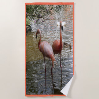 Tropische Flamingo Vogels Strandlaken