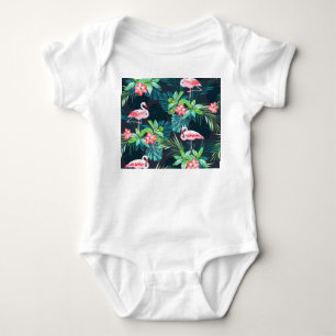 Tropische Flamingo: Zomerbloemenpatroon Romper