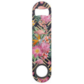 tropische flamingos en goudberoertes speed flessenopener (Achterkant)