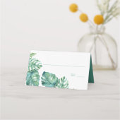 Tropische flamingo's en Waterverf Greenery Wedding (Voorkant)