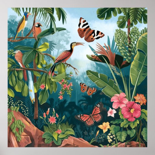 Tropische flora en fauna van Latijns-Amerika Poster (Voorkant)