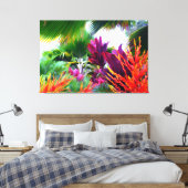 Tropische Flora Fantasy Wrapped Canvas (Insitu (Slaapkamer))