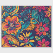 Tropische flora met Vibrant Cadeaupapier (Vlak)