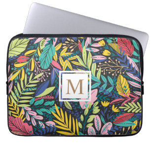 Tropische flora met Vibrant   Laptophoes Laptop Sleeve