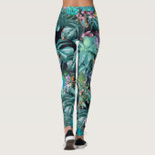 Tropische Flora Paradise bij zonsondergang Leggings (Achterkant)