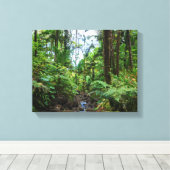 Tropische flora van het regenwoud van el yunque canvas afdruk (Insitu (Houten vloer))