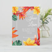 Tropische floraal kaart (Staand voorkant)