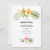 Tropische Floral Bachelorette Kaart (Voorkant)