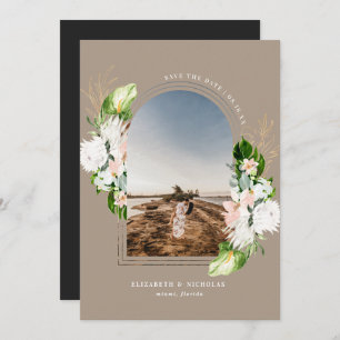 Tropische Floral Boho Save the Date