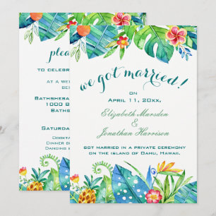 Tropische Floral Elegant We hebben een gehuwde opn Kaart