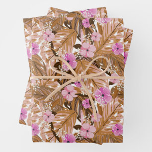 Tropische Floral en bladeren Inpakpapier Vel