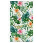 Tropische Floral Gift Bag Klein Cadeauzakje (Achterkant)