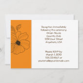 Tropische Floral Gold en bruine bruiloft Kaart (Achterkant)