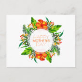 Tropische Floral Happy Moederdag | BRIEFKAART (Voorkant)
