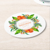 Tropische Floral Happy Moederdag | ONDERZETTER (Gebogen)