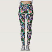 Tropische Floral Hawaiian Leggings (Voorkant)