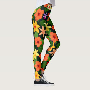 Tropische Floral-Leggings Leggings