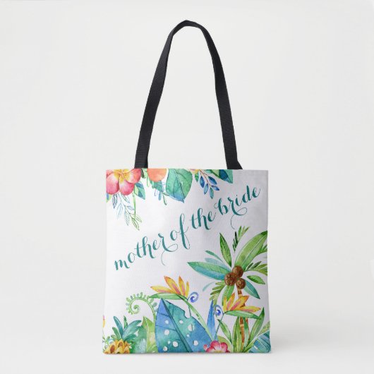 Tropische Floral moeder van de Bride Tote Bag (Voorkant)