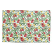 Tropische Floral Monogram Kussensloop (Achterkant)