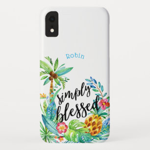Tropische Floral Name Inspiration (Inspiratie zond iPhone XR Hoesje