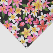 Tropische Floral op zwart Tissuepapier (Detail)