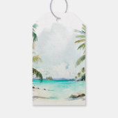 Tropische Floral Palms | Weddenschap Hartelijk dan Cadeaulabel (Achterkant)