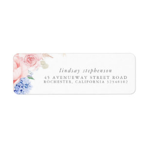 Tropische Floral Pampas Grass Wedding Label