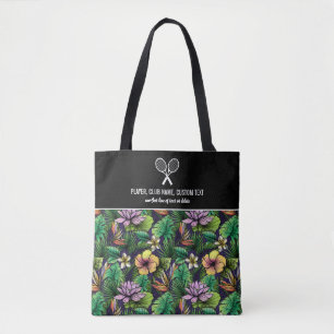Tropische Floral Print Custom Tennis Racket Draagtas