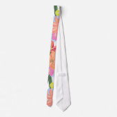 Tropische Floral Print Necktie Stropdas (Achterkant)