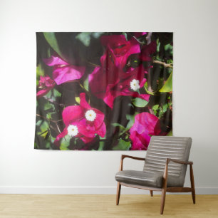 Tropische Floral Print, Retro Mood Wandkleed