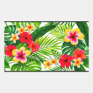 Tropische Floral Rechthoekige Sticker