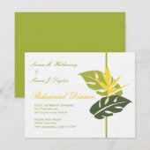 Tropische Floral Rehearings Indinale Uitnodiging (Voorkant / Achterkant)