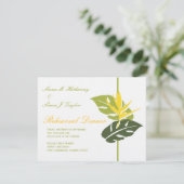 Tropische Floral Rehearings Indinale Uitnodiging (Staand voorkant)