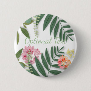 Tropische Floral Ronde Button 5,7 Cm