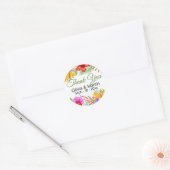 Tropische Floral Ronde Sticker (Envelop)