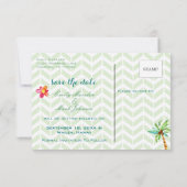 Tropische Floral sparen het Briefkaart van de Datu (Achterkant)