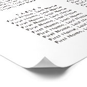 Tropische Floral Wedding 12 Table Seating Chart Poster (Hoek)