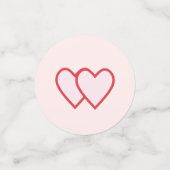 Tropische Floral Wedding Hearts Table Confetti (Kleine voorkant)