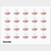 Tropische Floral Wedding Ronde Sticker (Vel)