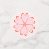 Tropische Floral Wedding Table Confetti (Kleine voorkant)