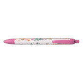 Tropische Floral Zwarte Inkt Pen (Achterkant)
