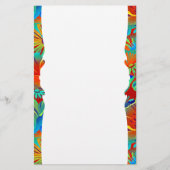 Tropische florale grens briefpapier (Voorkant)