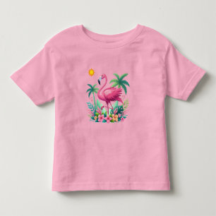 Tropische/Florida roze flamingo Kinder Shirts