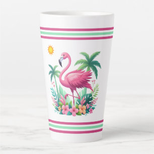 Tropische/Florida roze flamingo Latte Mok