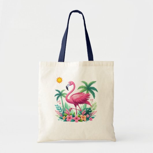 Tropische/Florida roze flamingo Tote Bag (Voorkant)