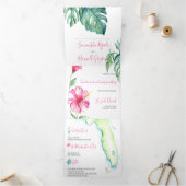 Tropische Florida Weddenschap in één keer Drieluik Uitnodiging (Binnen)